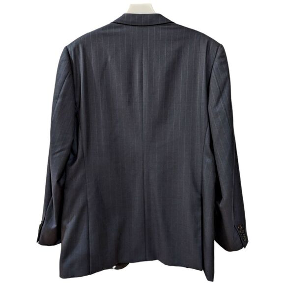 Ermenegildo Zegna x Neiman Marcus Black Wool Striped Three Button Blazer Sz 42US - Picture 2 of 10